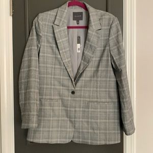 🩶NWT THE LIMITED Glen Plaid Grey Blazer